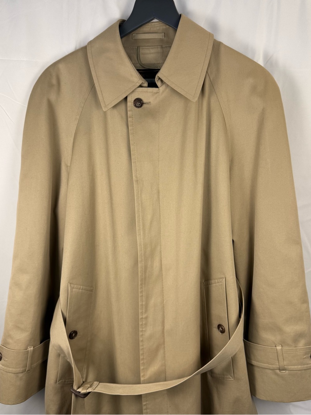 Vintage London Fog Tan Belted Trench Coat Thinsulate Lined Men’s 38 Regular